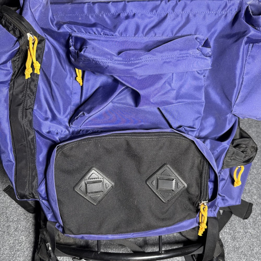 Rokk Bristlecone External Frame Hiking Backpack Blue Trail Camping Pack