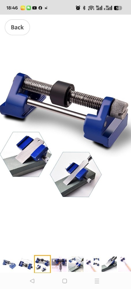 Woodworking Chisel Sharpening Guide, Adjustable Honing Jig, 0-86mm Clamp Width,