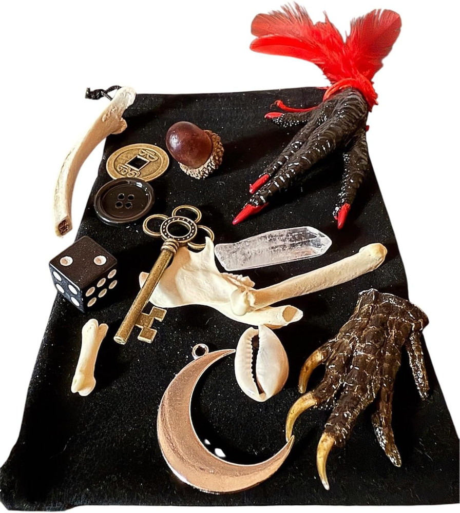 Bone Throwing Divination Kit – Bone Kit – Osteomancy- Divination – Voodoo – Hood