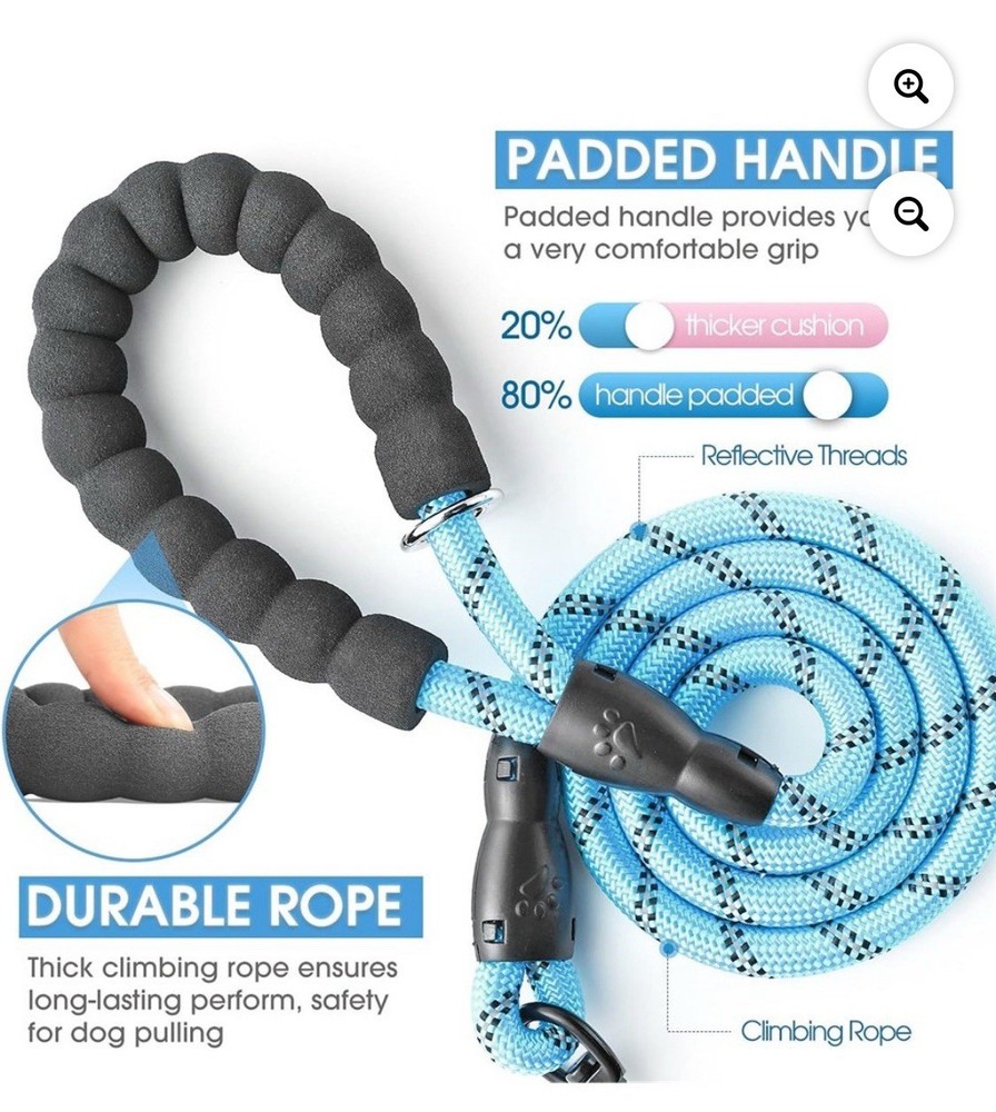 BAAPET 6FT Dog Leash – Padded Handle, Reflective