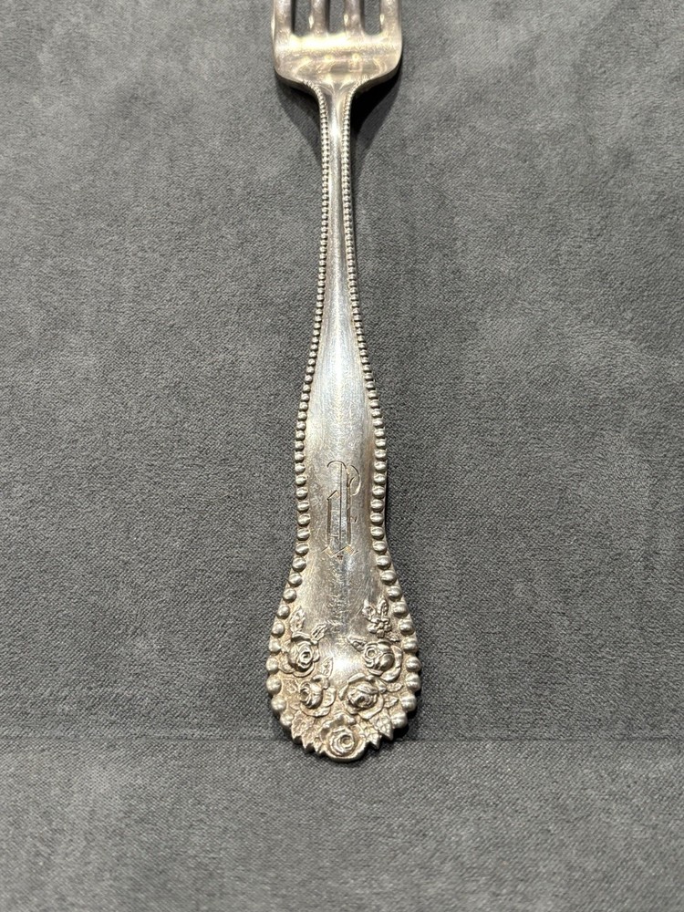 One Gorham Sterling Silver 7" Fork 37.5 Gr. Lancaster W/Mono ML
