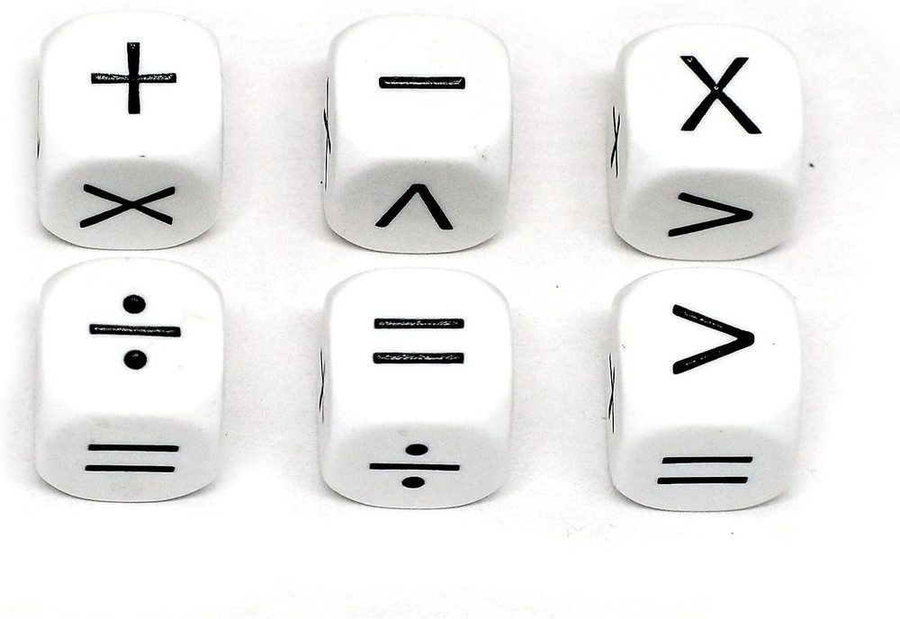 Operators Dice Learning Aid Classroom Accessories Multicolor, Standard (15Mm - 1