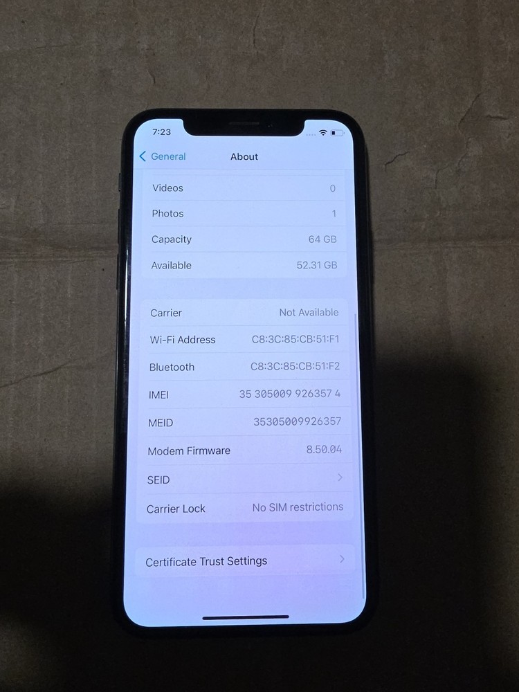 Apple iPhone X - 64 GB - Space Gray (Unlocked).read Description