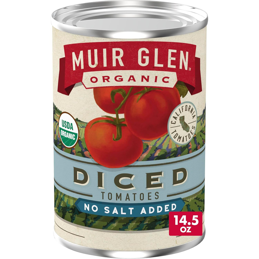Organic Diced Tomatoes, No Salt, 14.5 Oz