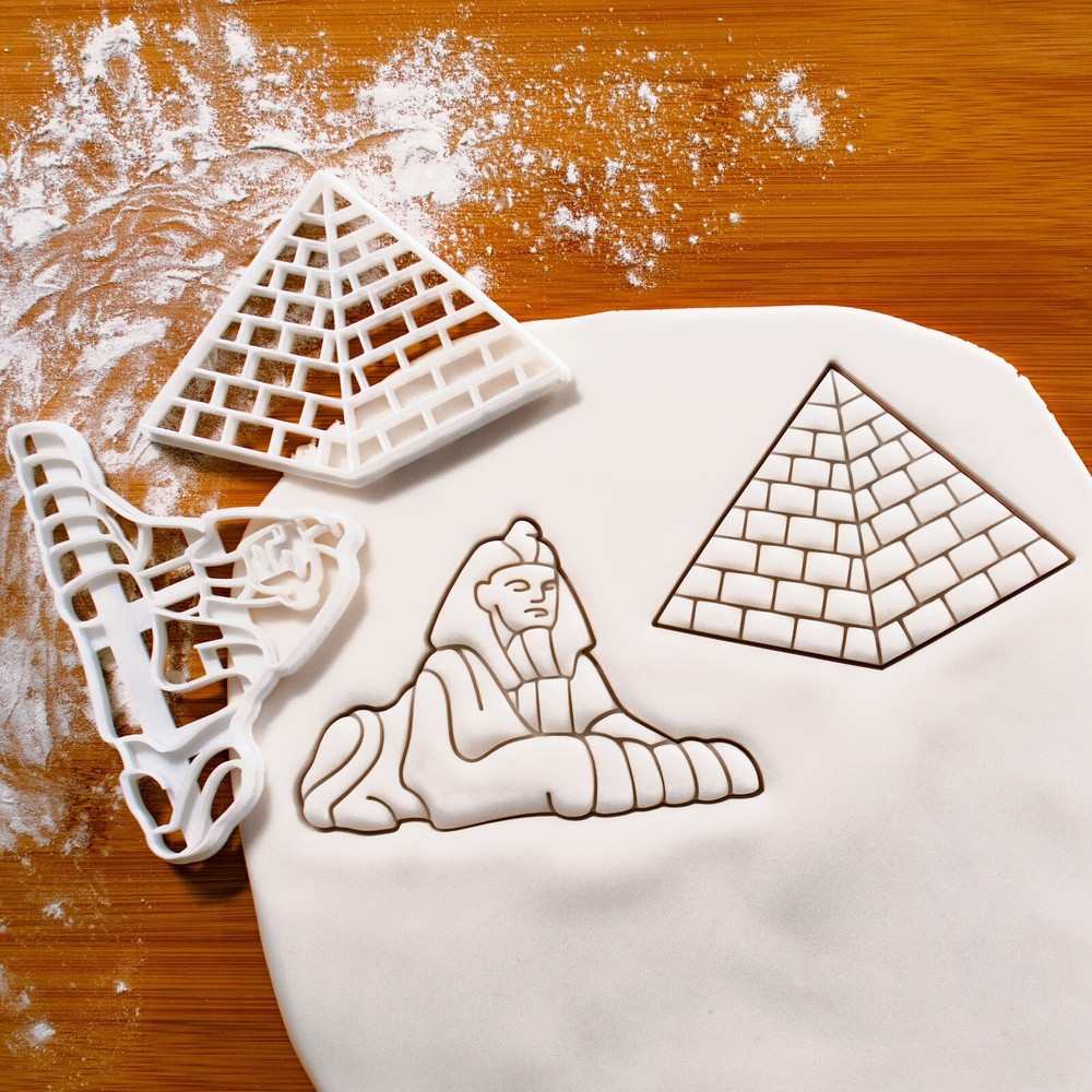 Pyramid & Sphinx Cookie Cutters Set - Ancient Egypt Giza Pharaoh history mummy
