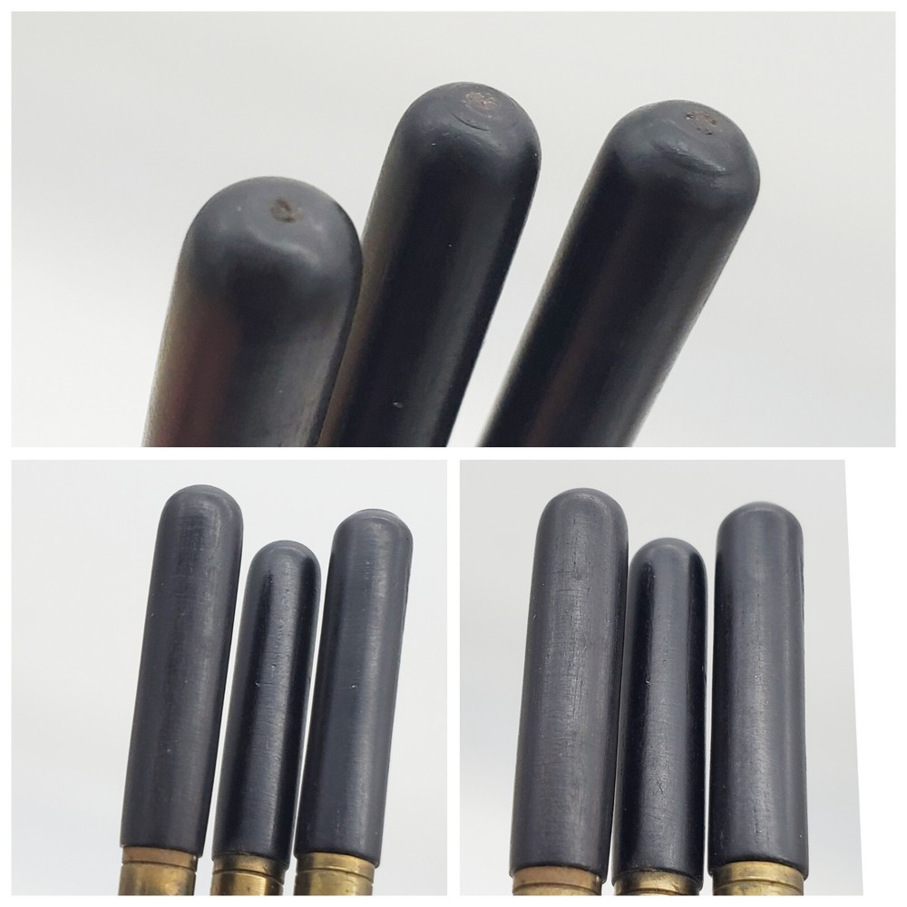 ANTIQUE DRAFTING & DRAWING INSTRUMENT 1800s EBONY HANDLE SET PEN TOOL ENGINEER