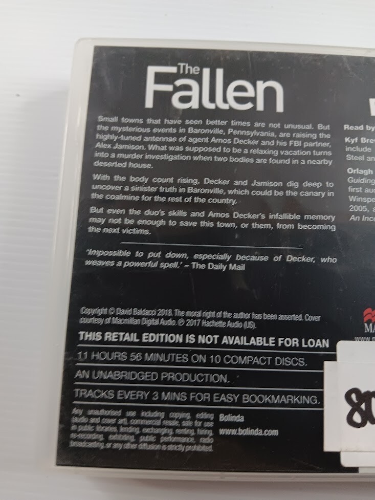The Fallen by David Baldacci (English) Compact Disc Book