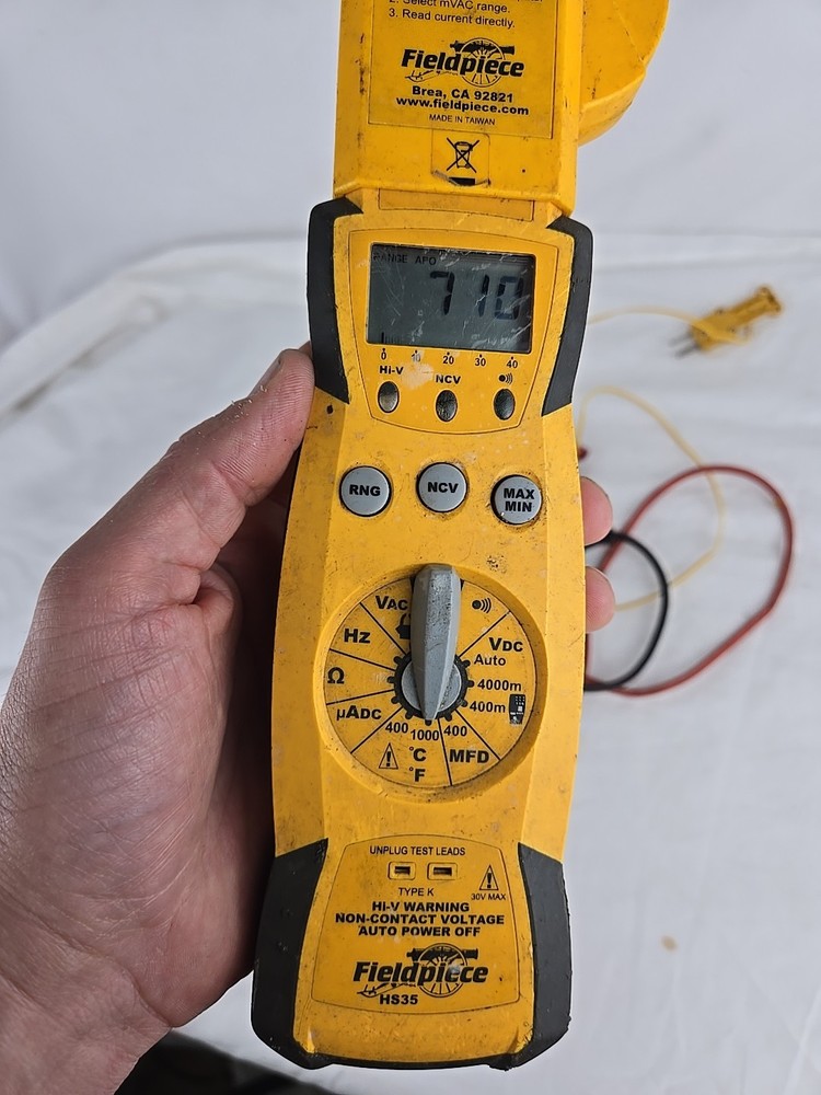 Fieldpiece HS35 Digital Stick Meter & ACH4 Clamp Ohms Temp