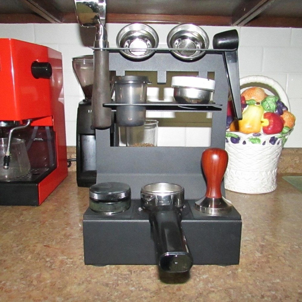Dual-Function Iron Barista Tool Organizer & Tamping Station