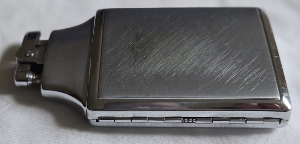 Vintage Ronson Mastercase Cigarette Holder/Lighter Silver/Chrome w/ Original Pkg