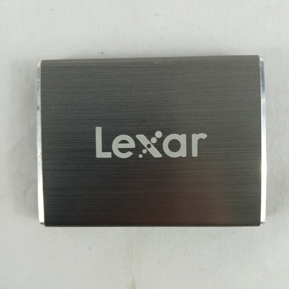 LEXAR SOLID STATE EXTERNAL HARD DRIVE 512GB SILVER LPSSD512-101 A TESTED WORKS