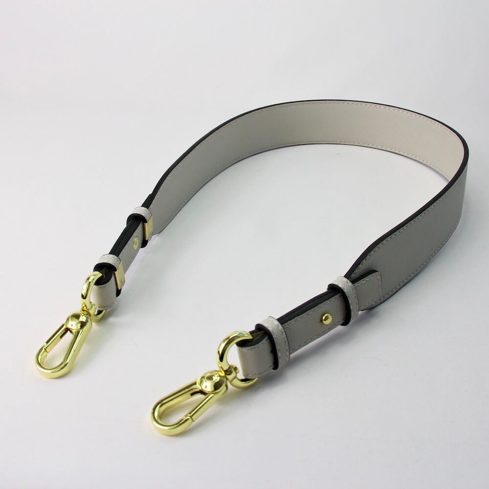 Leather Studded Strap (Light Gray) - Free Shipping