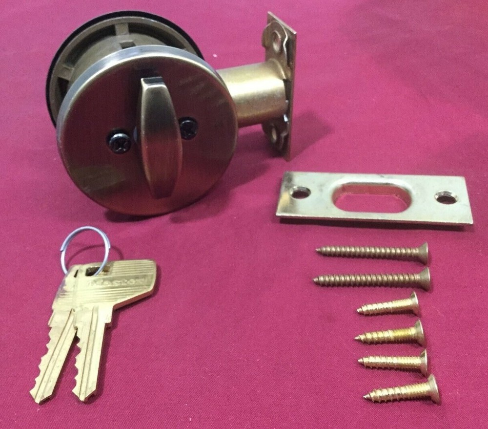 Master brand Single Cylinder Deadbolt door lock and keys- locksmith