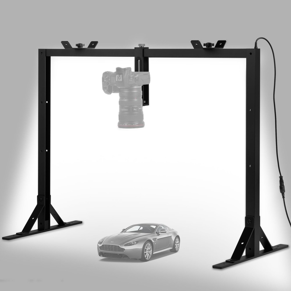 Overhead Camera Mount with Light LED 5600K Continuous -Top-Down Shooting Desk...