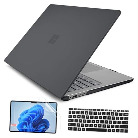 Matte Case for 15-inch Microsoft Surface Laptop Copilot+ PC 2024 Matte Black