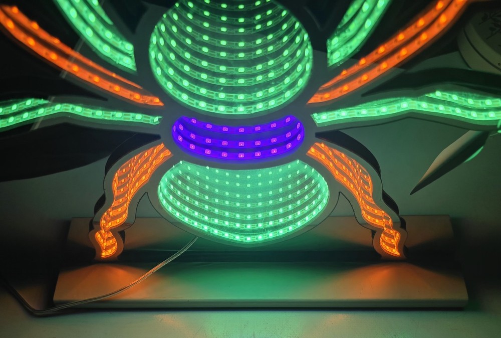 Spider Fiber Optic Infinity Wall Halloween Decor