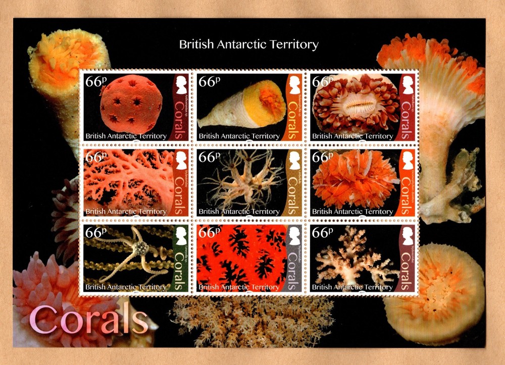 BRITISH ANTARCTIC TERRITORY  2017  CORALS  MINISHEET  MNH