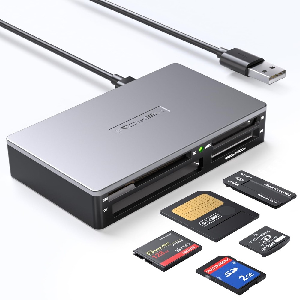 SmartMedia Card Reader Writer All-in-1 USB Universal Multi Silver-17-in-1-S3