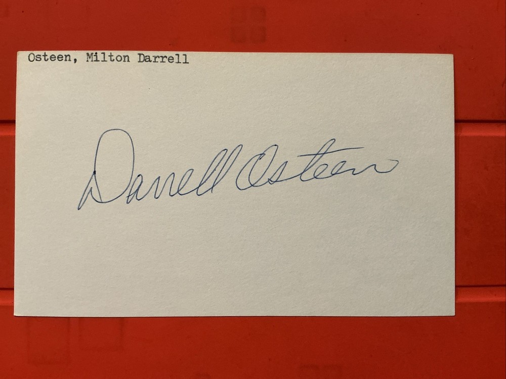 Darrell Osteen🔥🔥MLB: 1965 Cincinnati Reds 🔥🔥Autograph⚾️⚾️