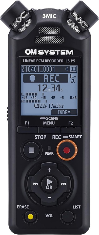 OM System Olympus LS-P5 PCM Recorder Tresmic II Microphone System New frm JP