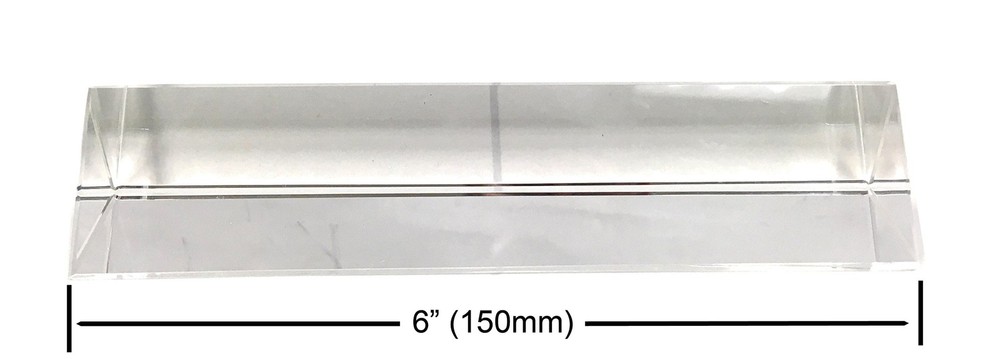 Amlong Crystal 6 inch Optical Glass Triangular Prism for Teaching Light Spectrum
