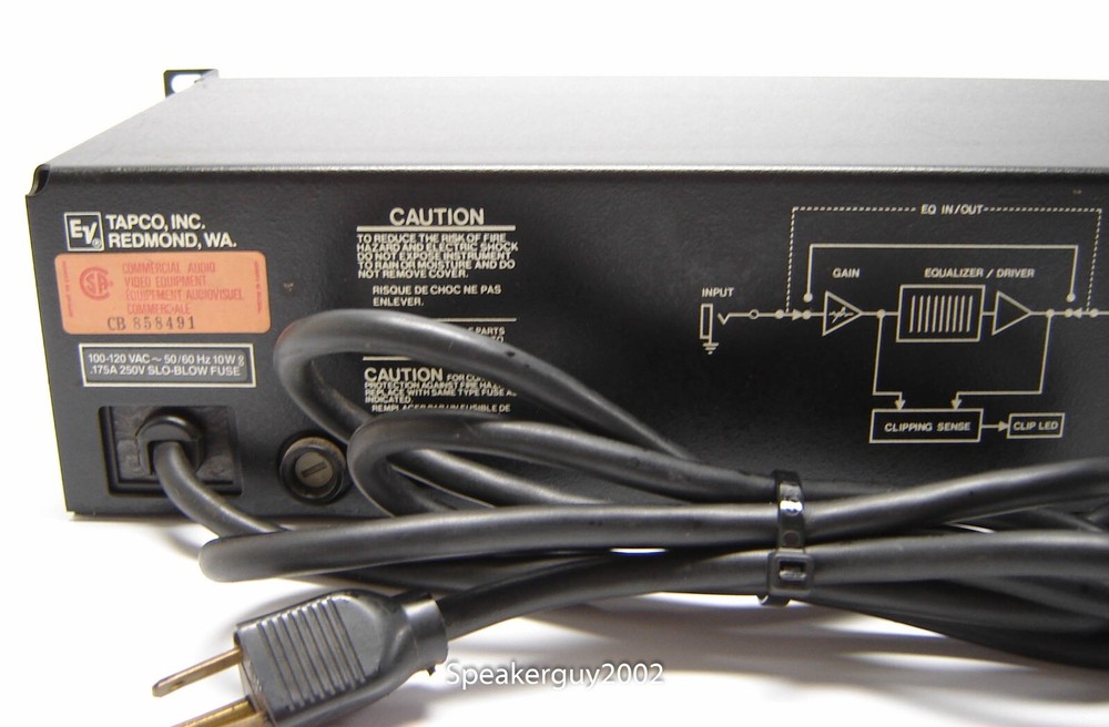 EV Tapco EVT2210 / 10 Band 2-Channel Equalizer / 0280080