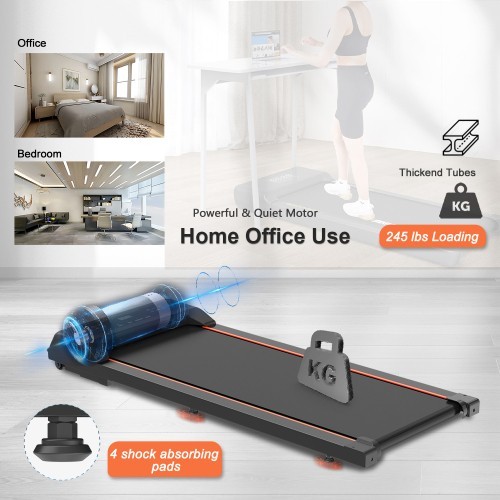 Treadmill LED display screen and remote-controlled portable treadmill