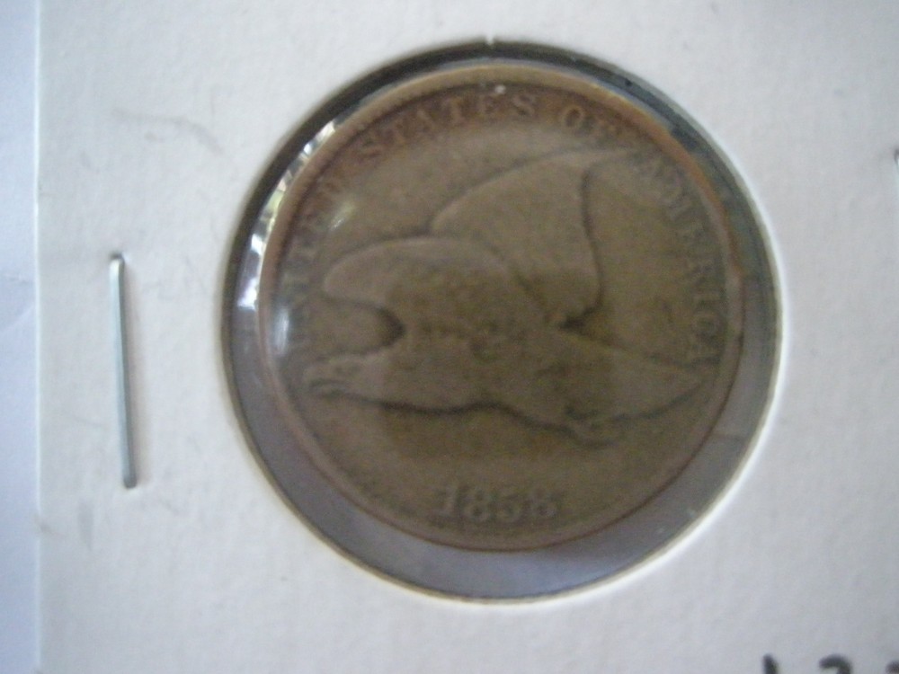 1858 Flying Eagle cent with nice feathers details