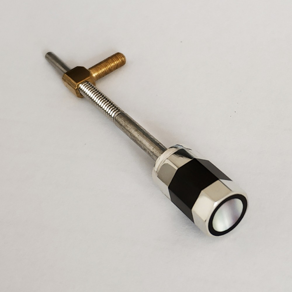 4/4 Viola Silver Button Ebony Divided Abalone Slide Screw Eyelet AAA