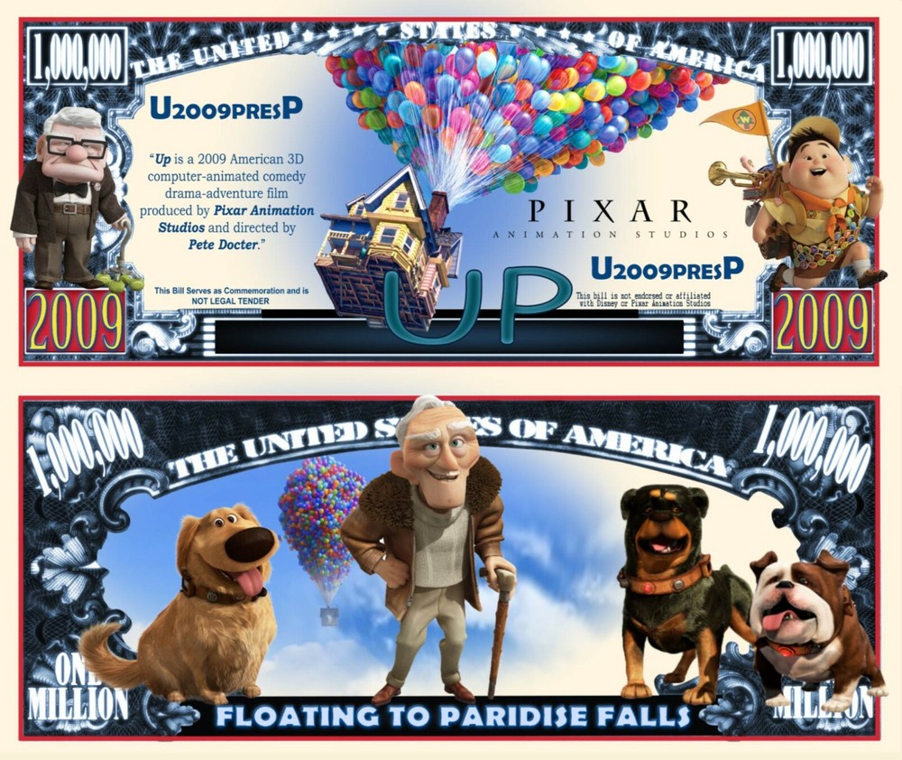 OUR UP CARTOON NOVELTY NOTE (2 Bills)