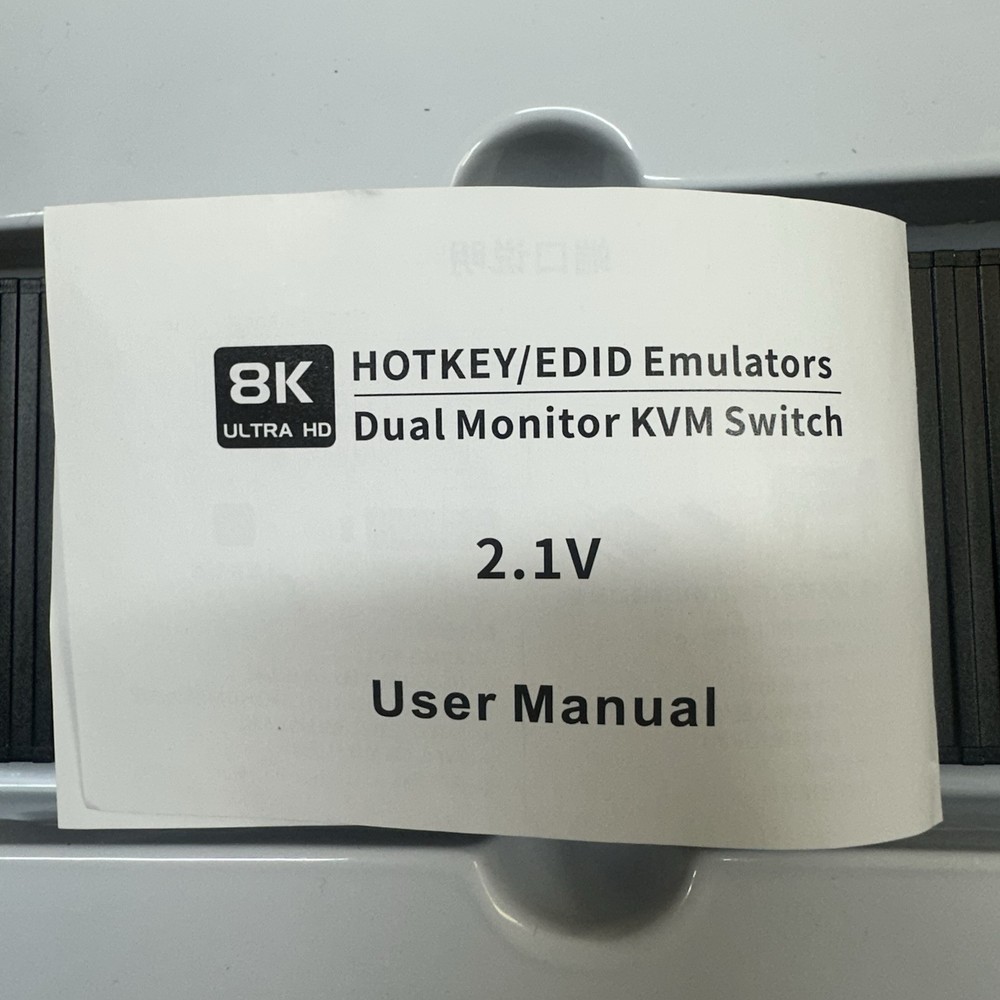 kvm Switch Displayport 2 Monitors 2 Computers 4K 240Hz