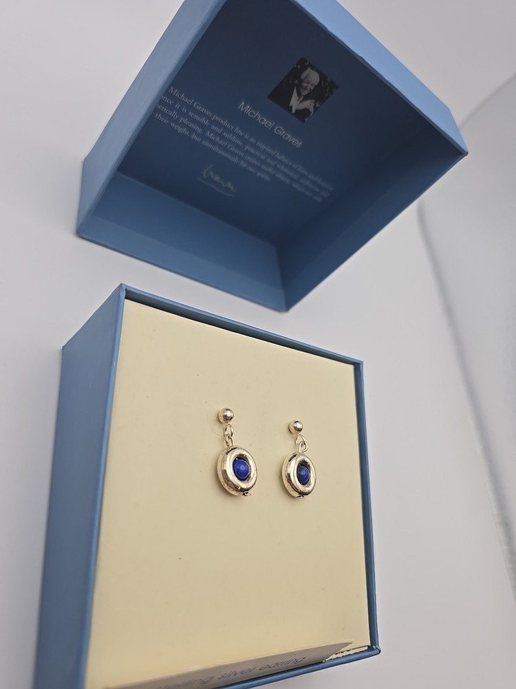 Michael Graves Sterling Silver Earrings With Stones