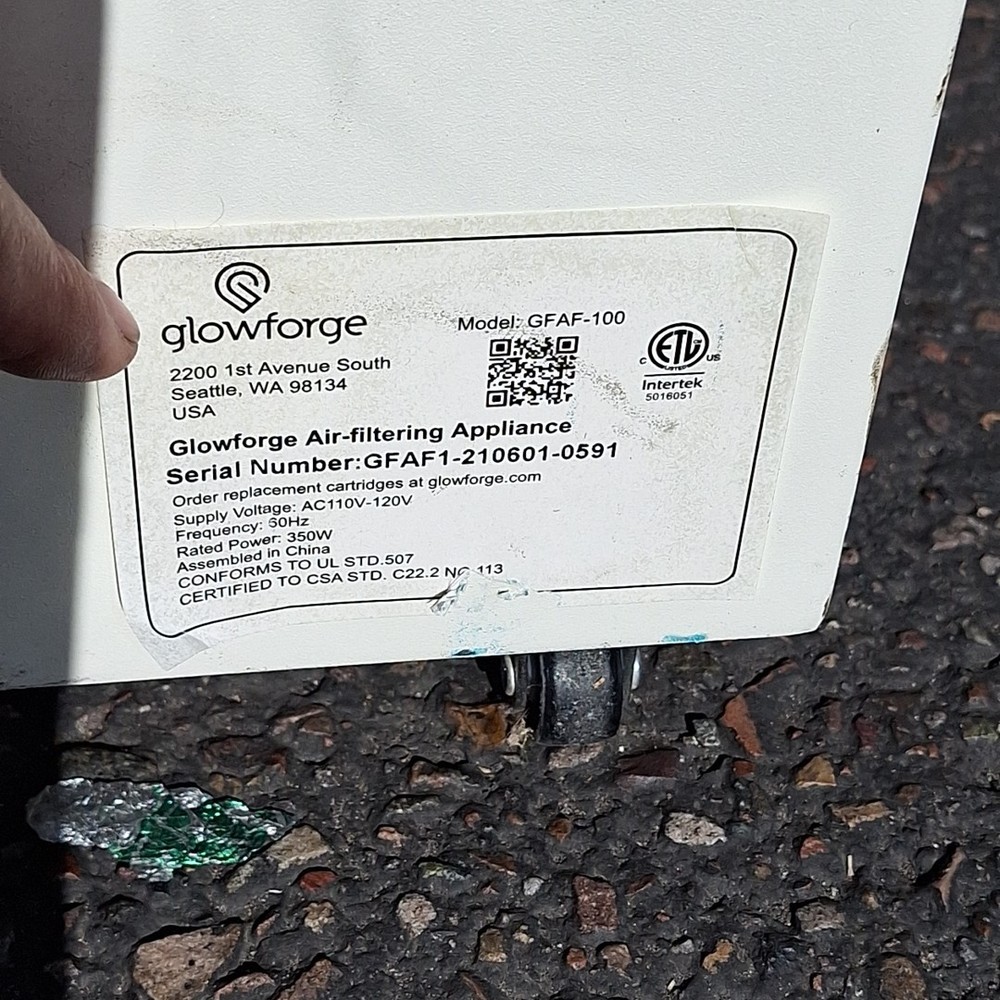 Original Glowforge GFAF-100 Air Filter for Engraving Machine Works Great