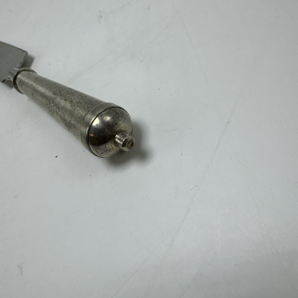 Cheese Knife With Piercing Fork End From India Vintage 7" Serrated