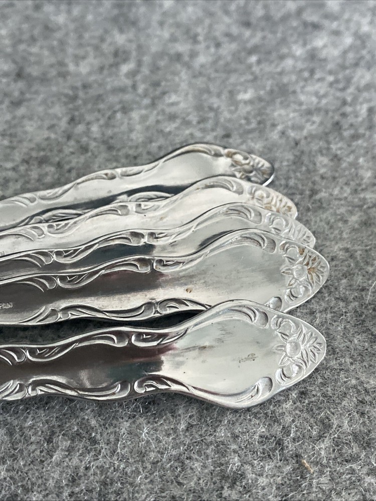 5 TOWLE/SUPREME CUTLERY STAINLESS FLATWARE, "PIERRE" PATTERN, TEASPOONS