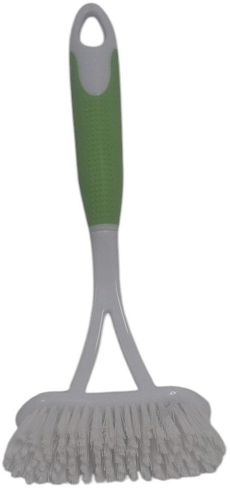 Lime All Pure Large Flat Head Dish Brush