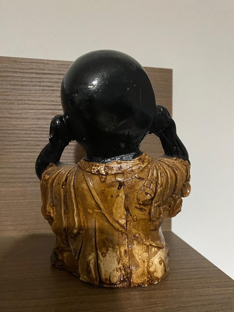 Natural Trinket Box Human Figures Decorated