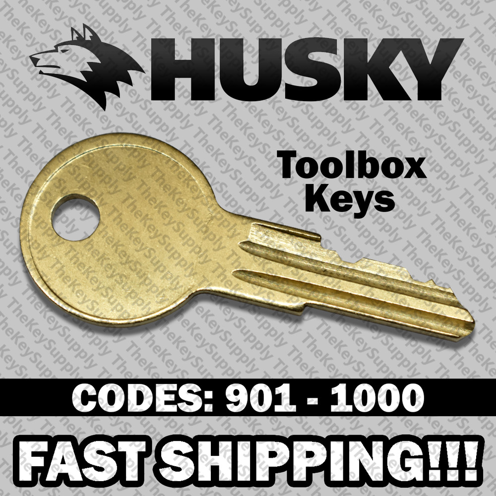 Husky Tool Box Replacement Key Cut to Code 901 - 1000