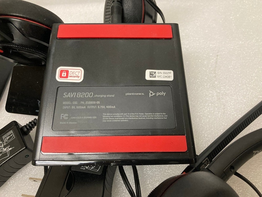 3 Poly Savi 8220 UC Stereo USB Wireless Computer Headset