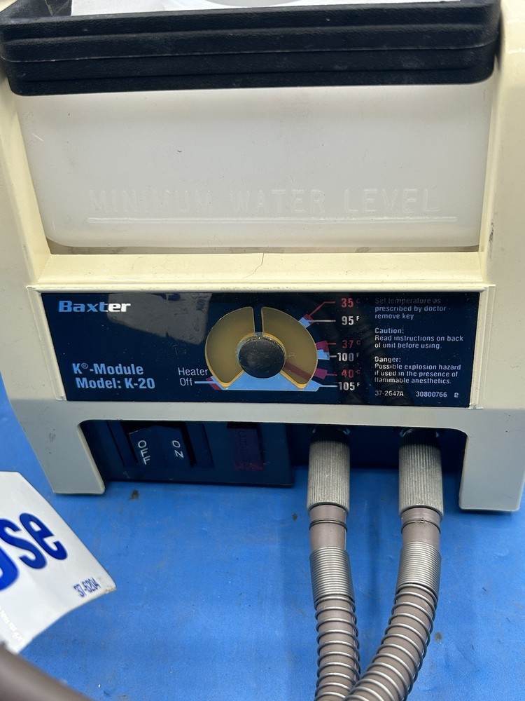 BAXTER K MODULE MODEL K-20 HYPERTHERMIA WARMING UNIT MISSING CAP