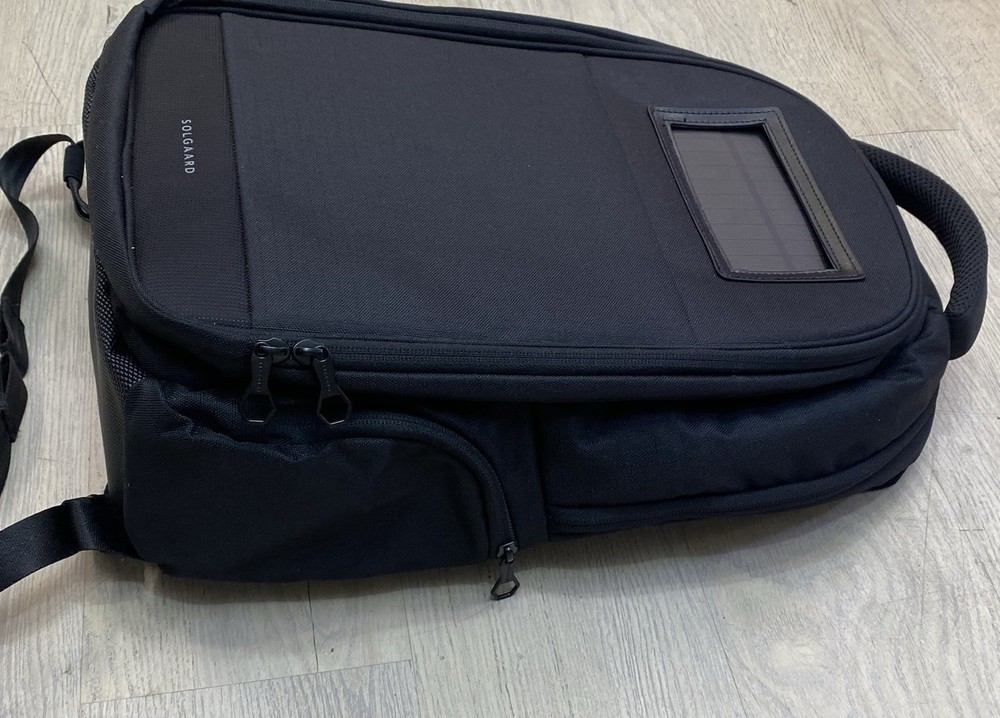 Solgaard Lifepack Black Backpack With Solarbank Excellent Condition