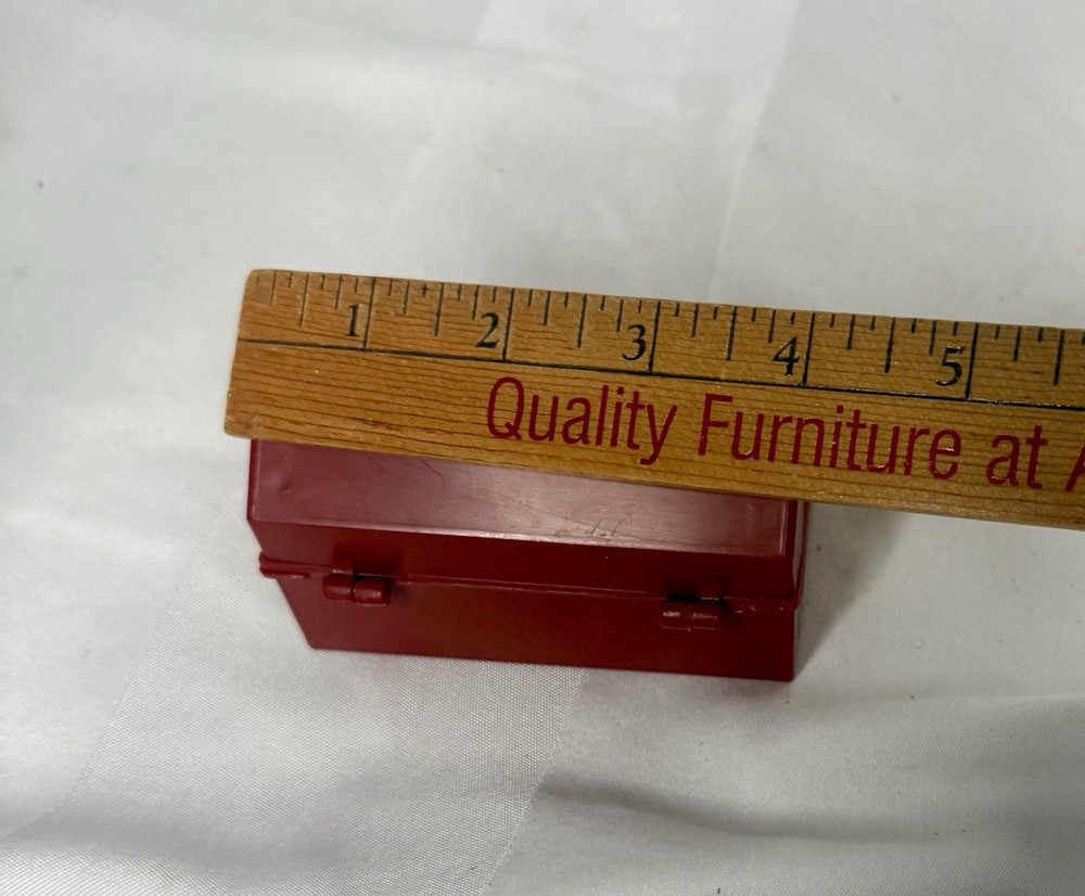 Vintage Novelty Mini Red Plastic Tool Chest 6 Interchangeable Drivers Toolbox