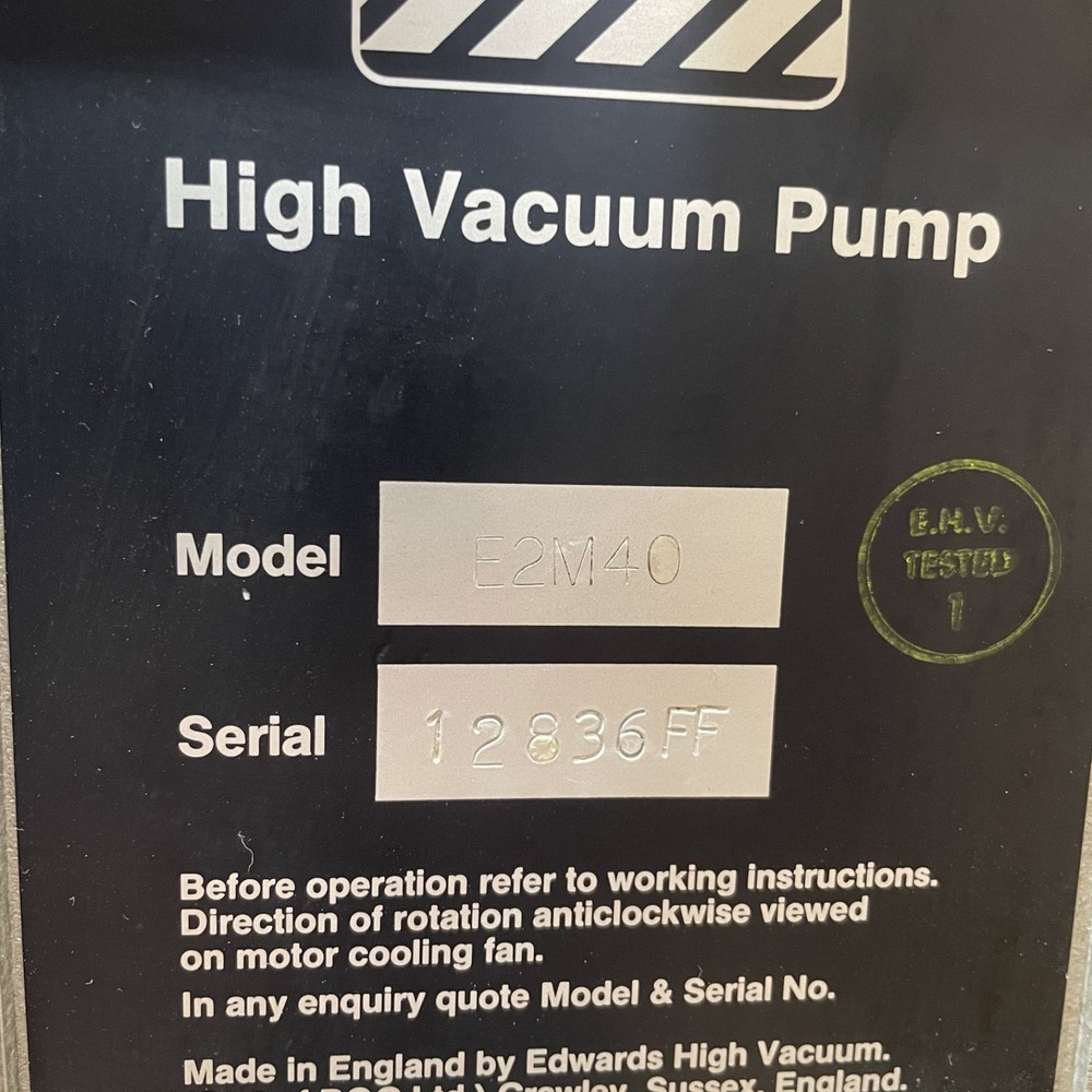 Edwards E2M40 Two Stage High Vacuum Pump
