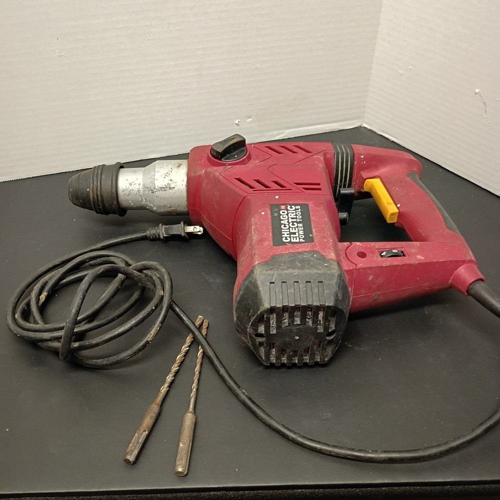 Chicago Electric 1-1/8 Variable Speed SDS Rotary Hammer Drill Tested & Working