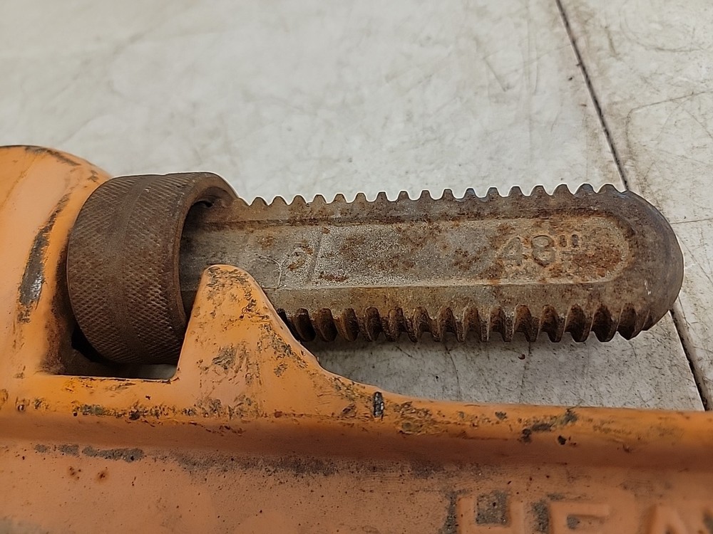 Forged 48” Heavy Duty Pipe Wrench👁️ Bent