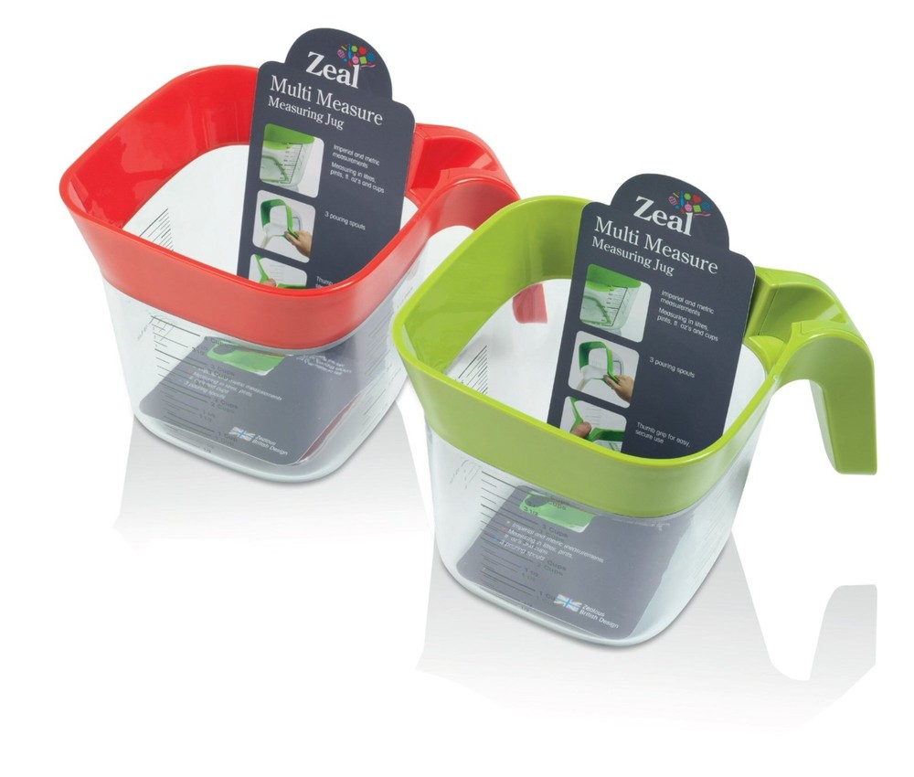 Zeal Stack 'n' Store Multi Measure Measuring Jug / Cup - Red or Green