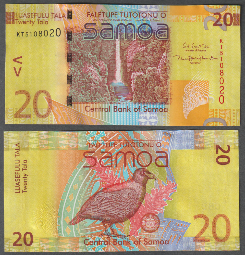 Samoa 2017 $20 20 Tala banknote uncirculated condition