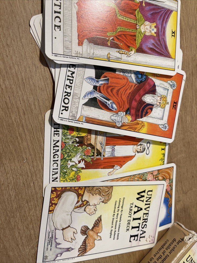 Universal Waite Tarot Cards Deck 1990 Complete Box Instructions Printed Belgium