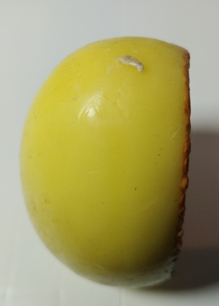 Vintage Easter Egg Shaped Candle Floral Gold Trim