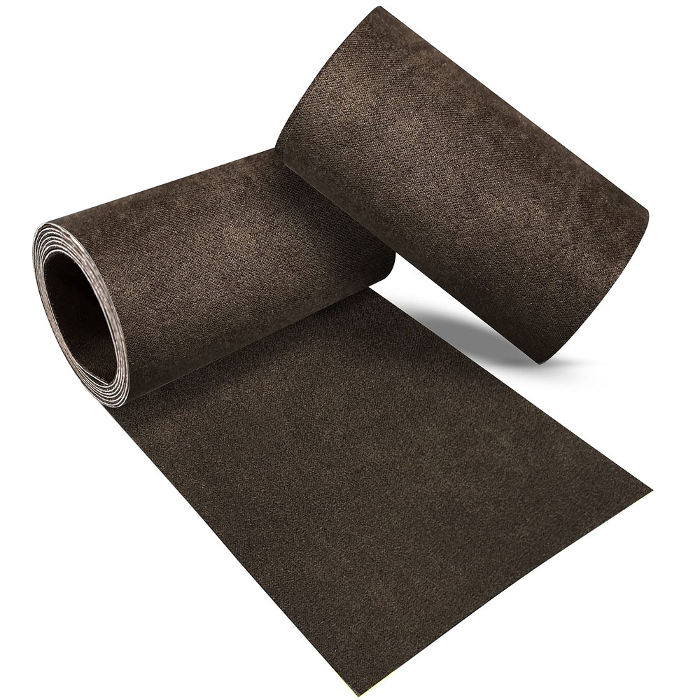 Rectangular Velvet Repair Patch - Self-Adhesive Flannel Fabric - Dark Brown